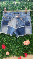 Quilted Denim Shorts