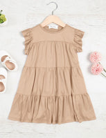 Ruffled Dress - Taupe