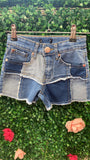 Quilted Denim Shorts