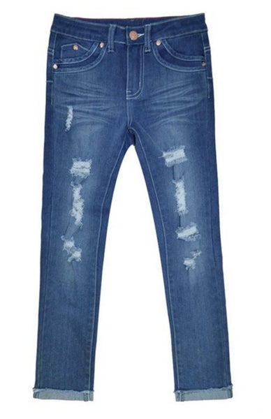 Distressed Denim Jeans